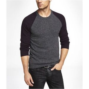 Express Crew Neck Baseball Sweater